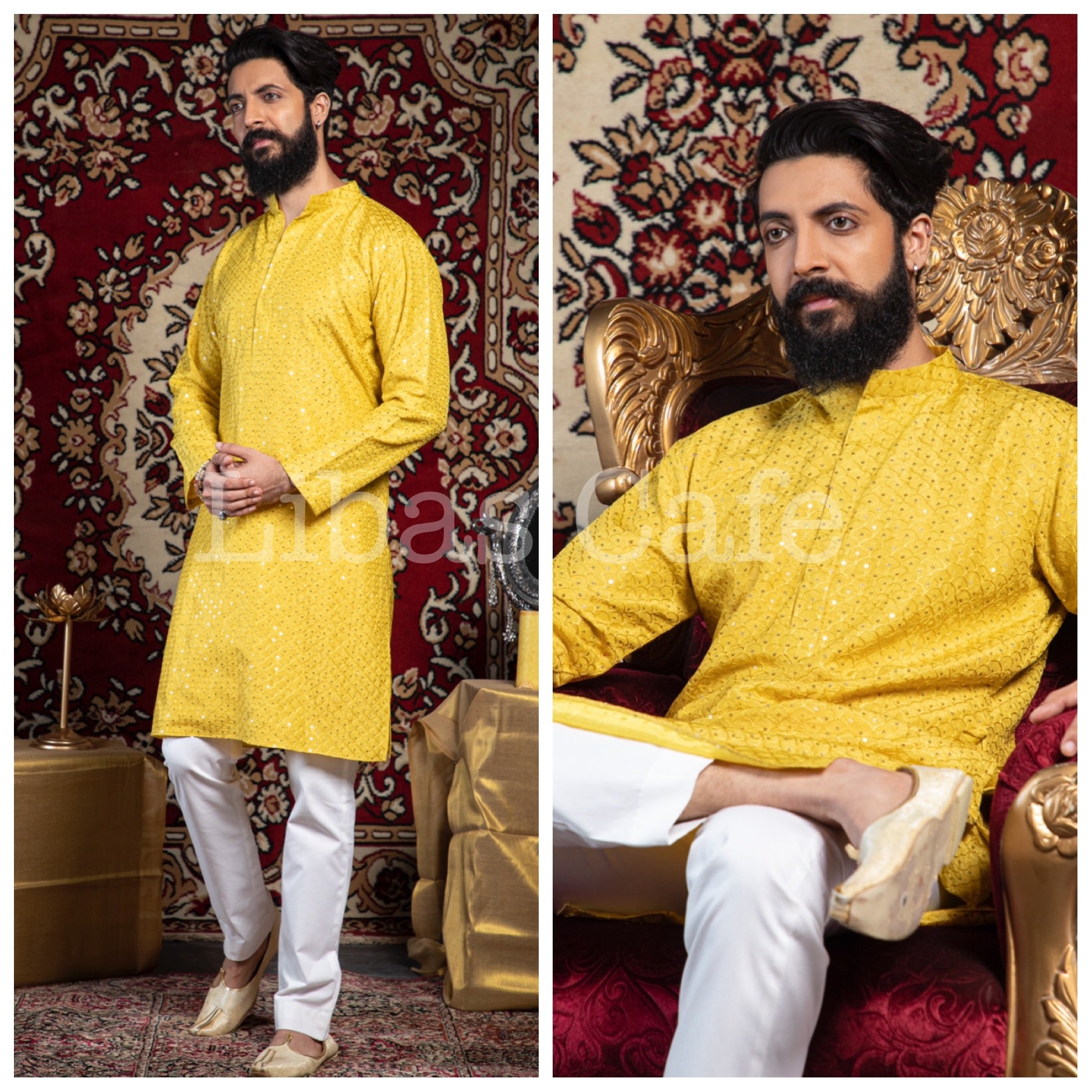 Mustard Yellow Linen Kurta